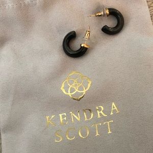 Kendra Scott black mini hoops